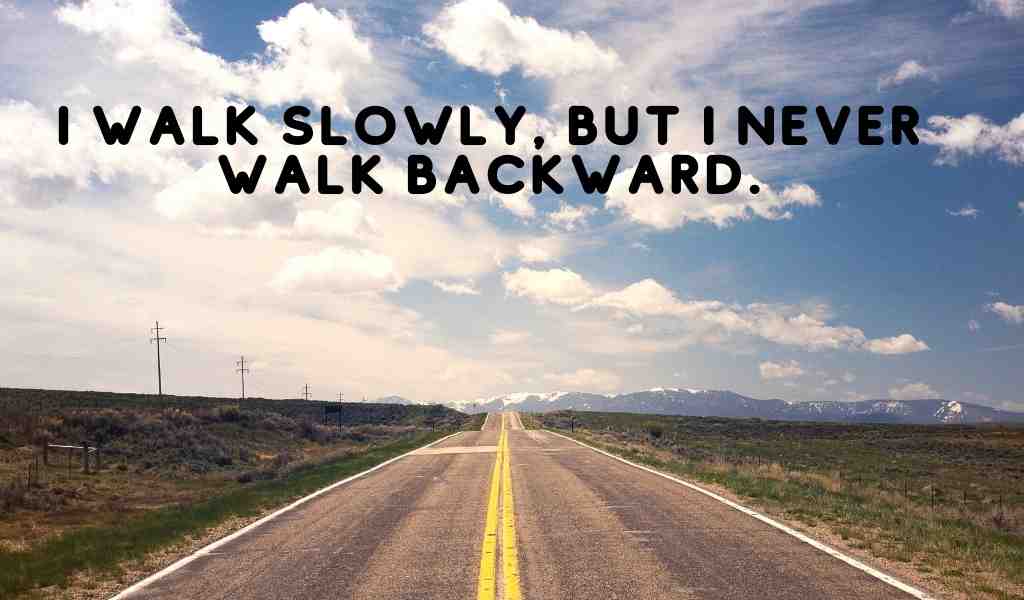 don't walk backward